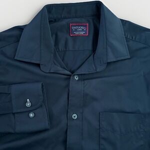 UNTUCKit Shirt Mens Large Black Gironde Regular Performance Stretch Long Sleeve